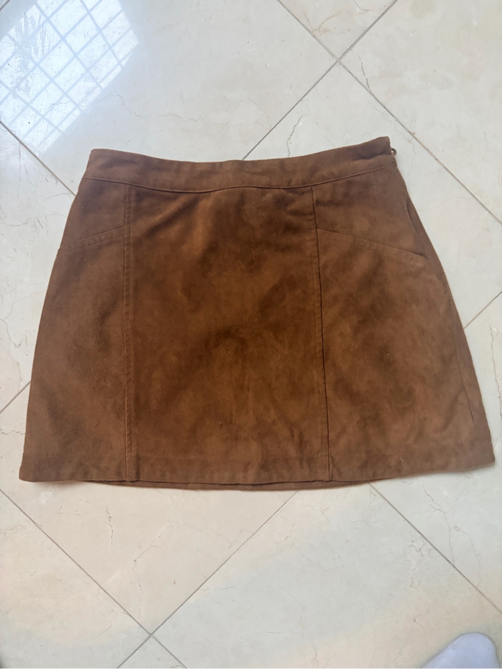 Classic Brown Suede lined Abercrombie Mini Skirt - Size 0